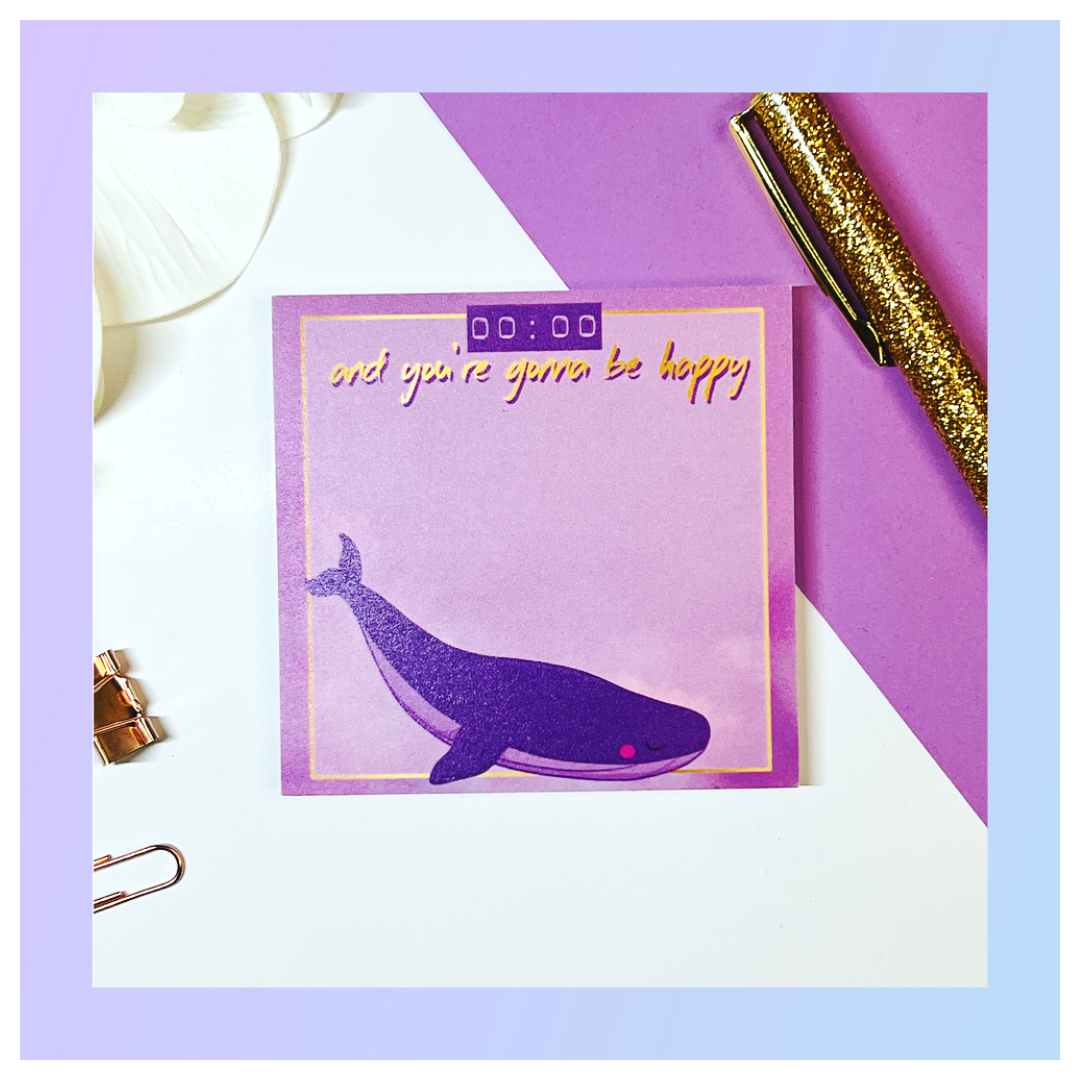 00:00 Purple Whale Sticky Notes